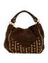 Shoulder Hobo Bag, &pound;395, Handbags, Brown, Suede, Back view